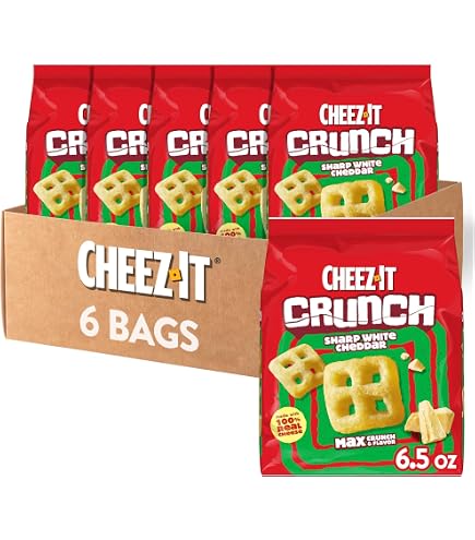 Amazon.com: Cheez-It Crunch Cheesy Baked Snacks, Lunch Snacks